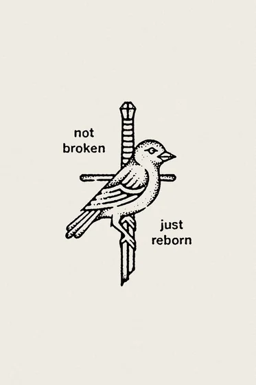 Minimalist linework bird, sword, cross, quote tattoo design for men, women