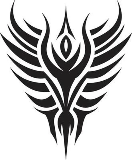 Tribal Phoenix tattoo design for men and women