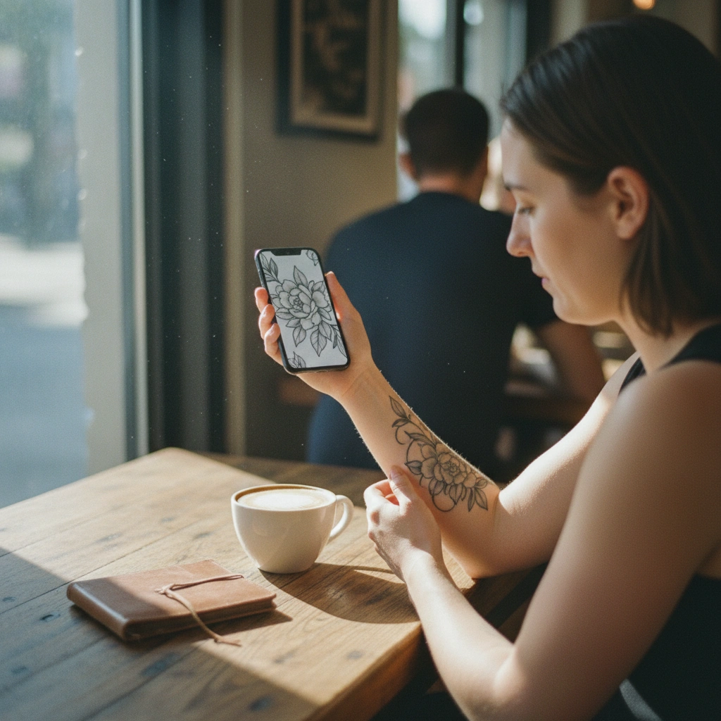 Comparaison design IA minimaliste sur avant-bras