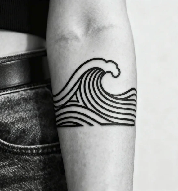 simple wave line – minimalist ocean metaphor