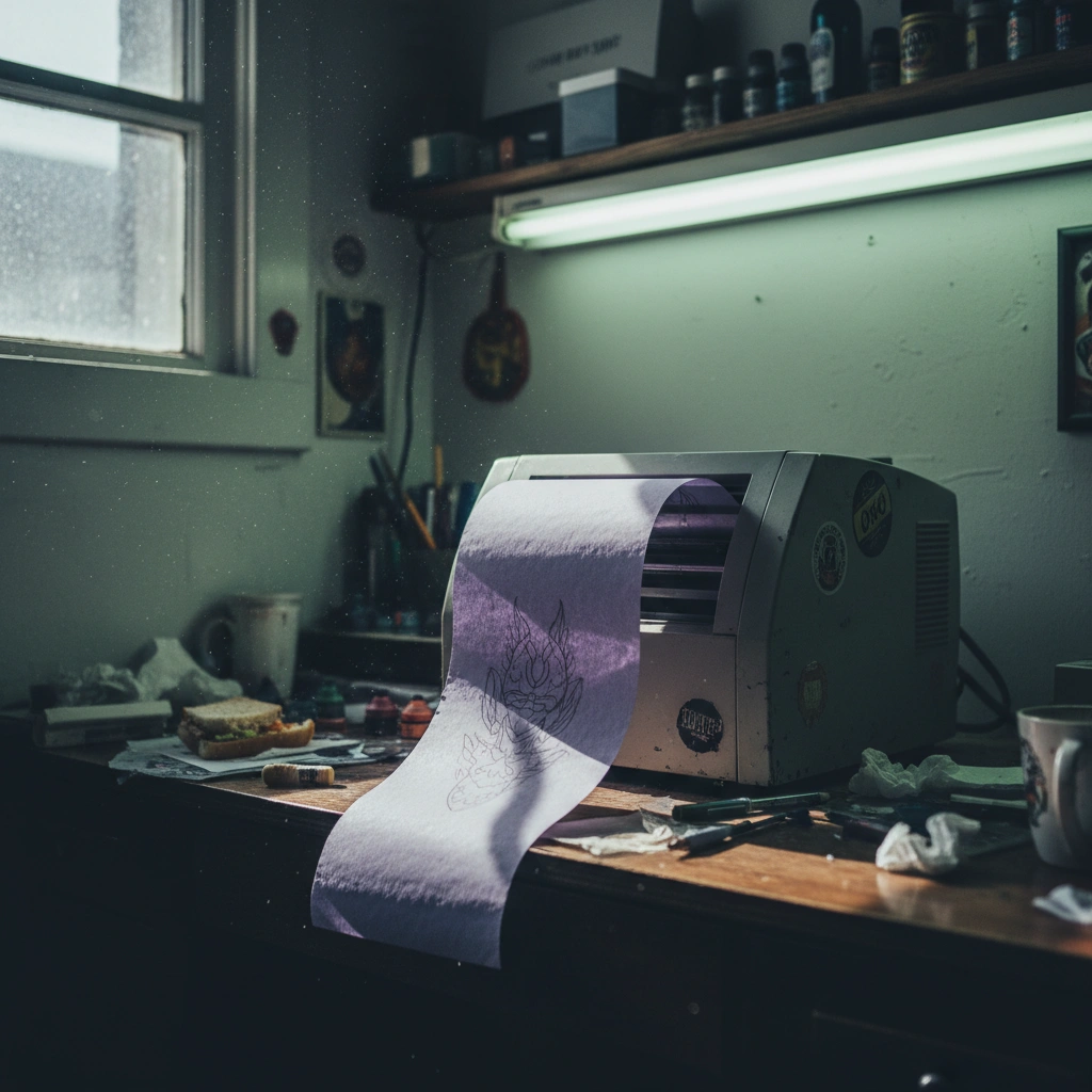 Vintage thermal copier printing stencil